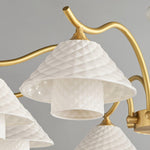 Flared Gold Ceramic Chandelier