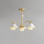 Flared Gold Ceramic Chandelier