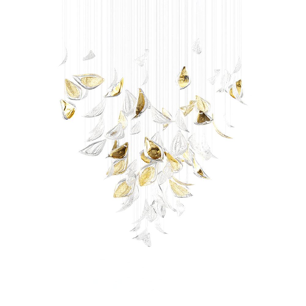 DIY Floating Leaves Chandelier