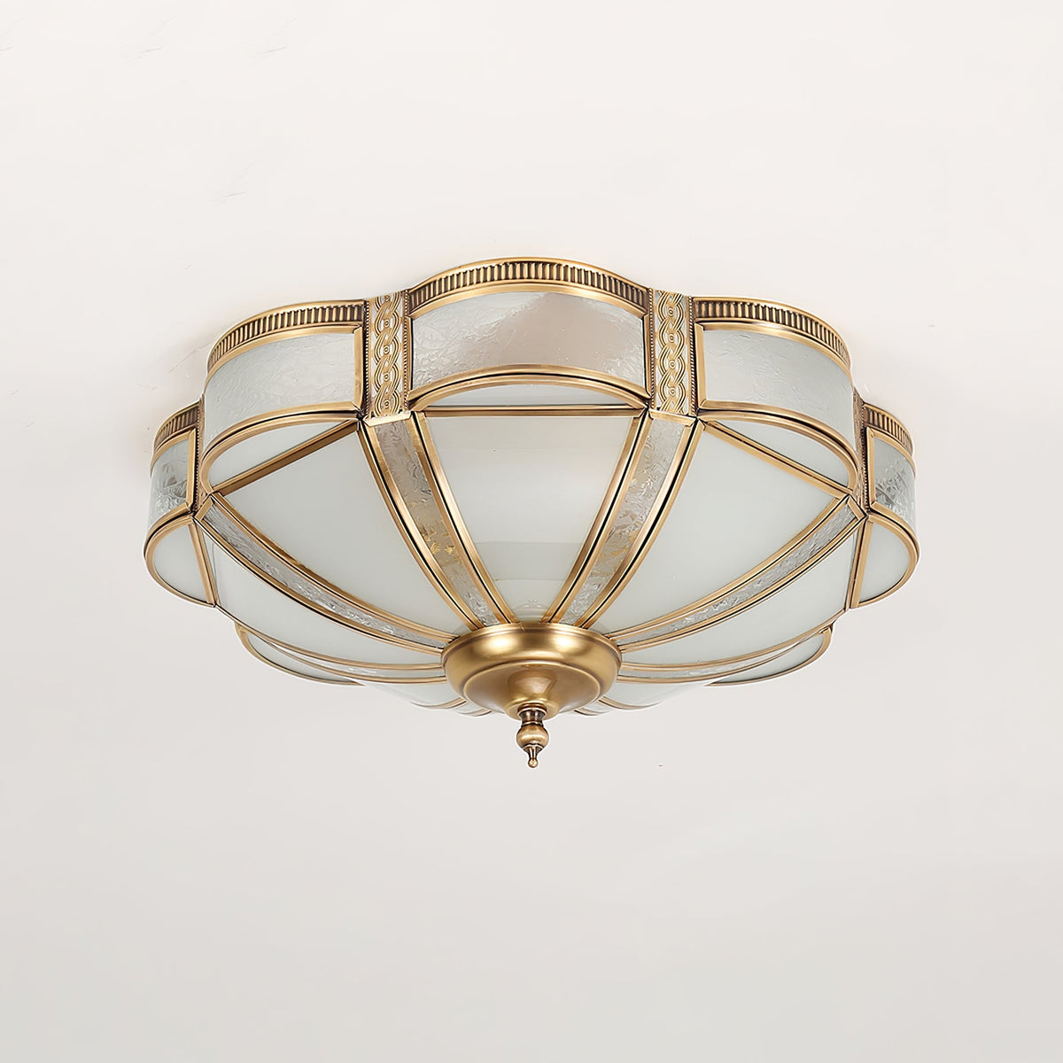 Floral Brass Ceiling Lamp