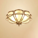 Floral Brass Ceiling Lamp