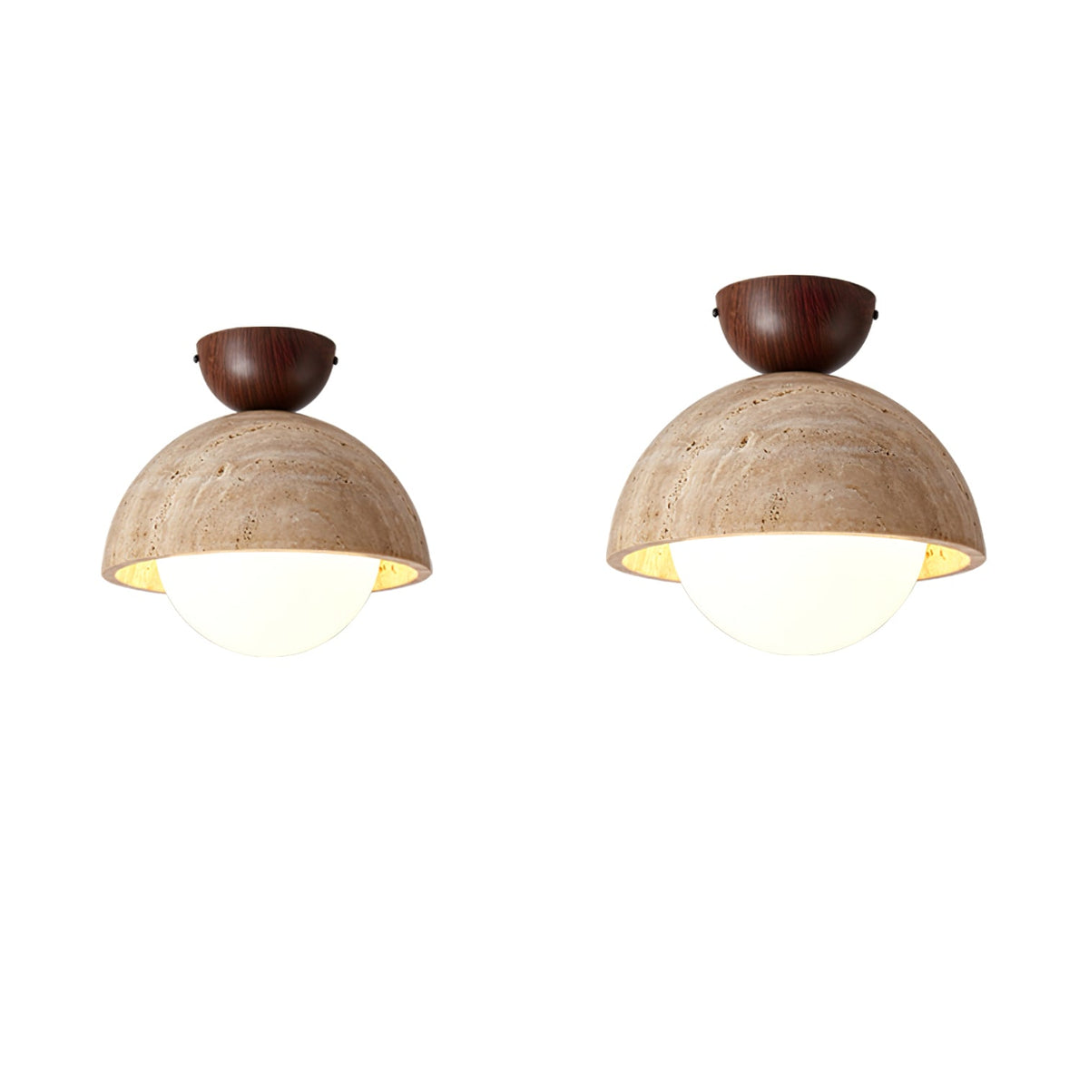 Flore Travertine Bud Ceiling Light