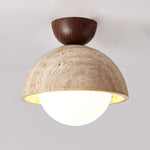 Flore Travertine Bud Ceiling Light