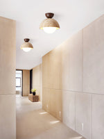 Flore Travertine Bud Ceiling Light