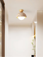 Flore Travertine Bud Ceiling Light