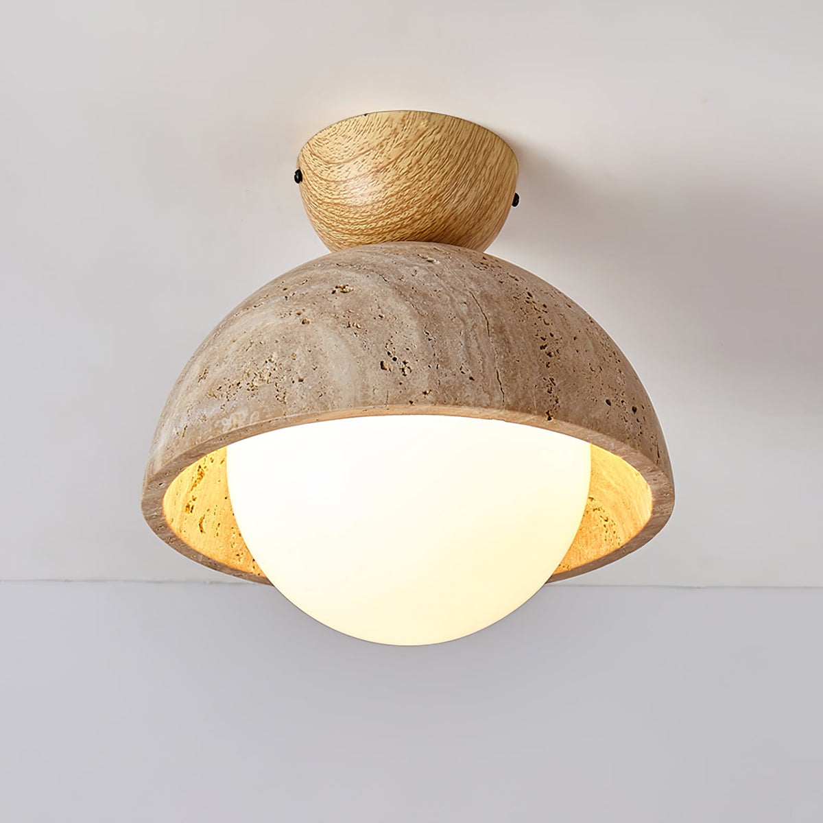 Flore Travertine Bud Ceiling Light