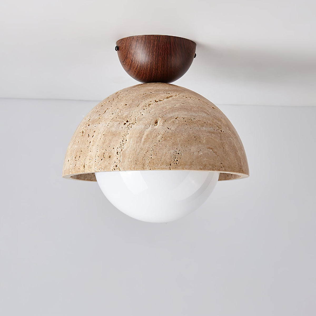 Flore Travertine Bud Ceiling Light