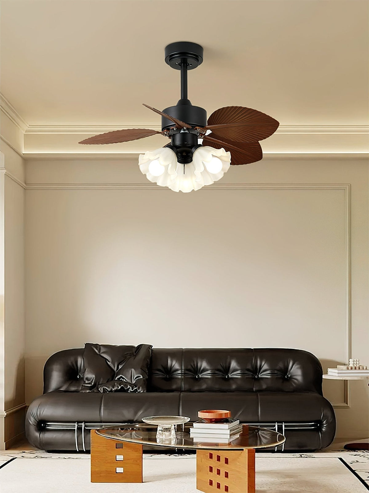 Floriva Leaf Ceiling Fan Light