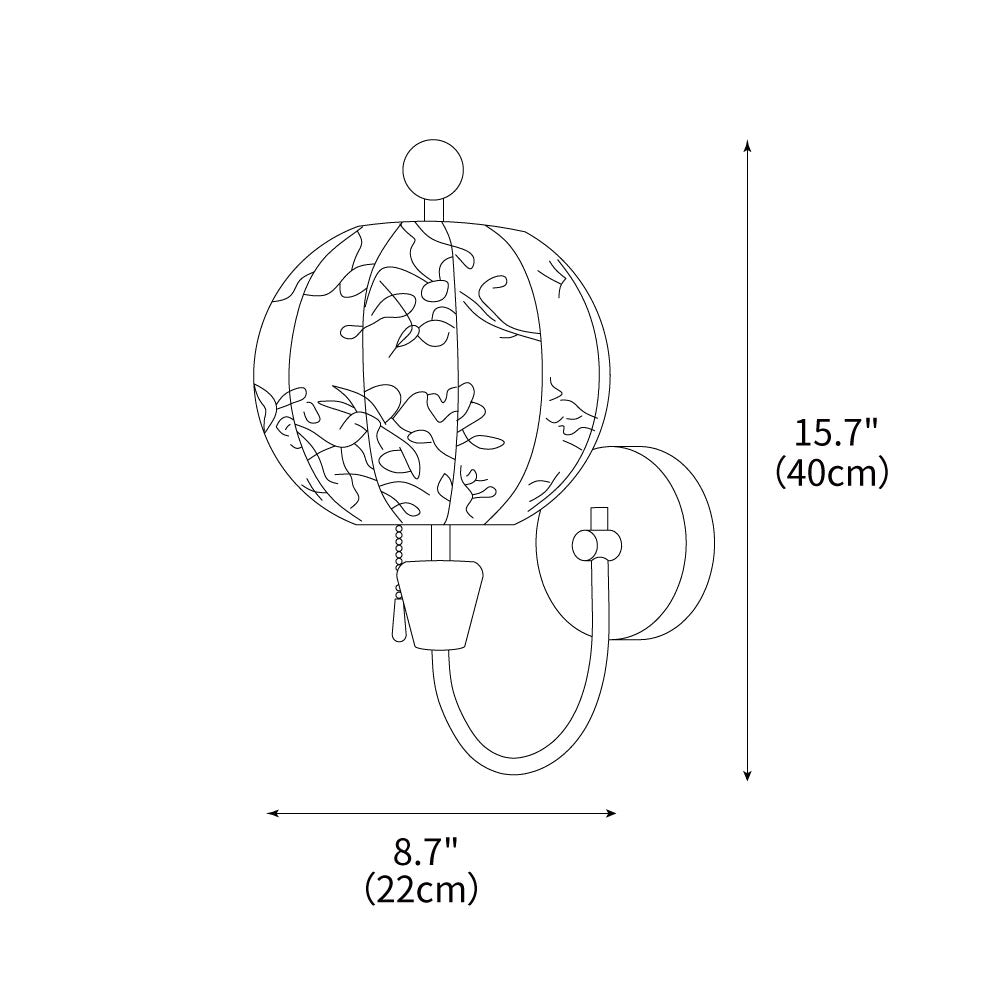 Flower Ball Wall Lamp 8.7"