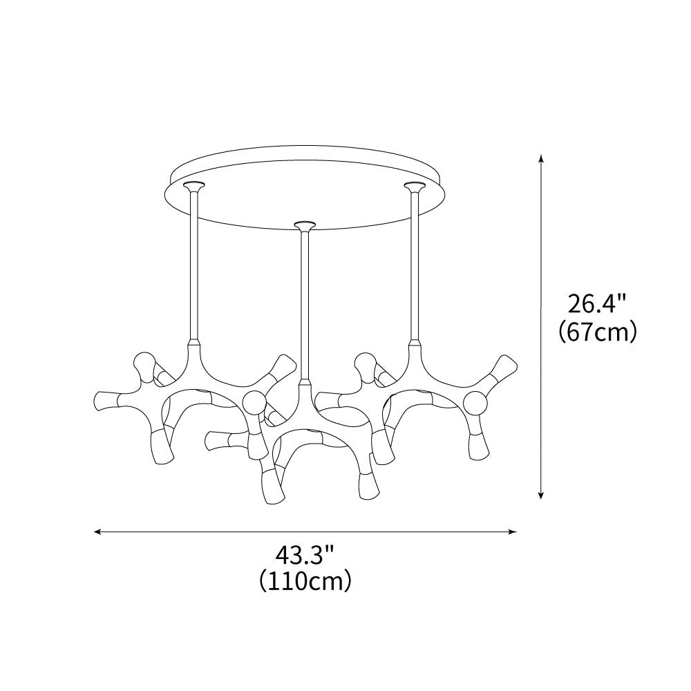 Flower Bone Chandelier