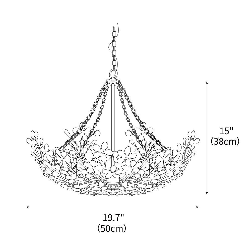 Flower Cluster Chandelier 19.7"
