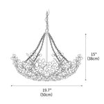 Flower Cluster Chandelier 19.7"