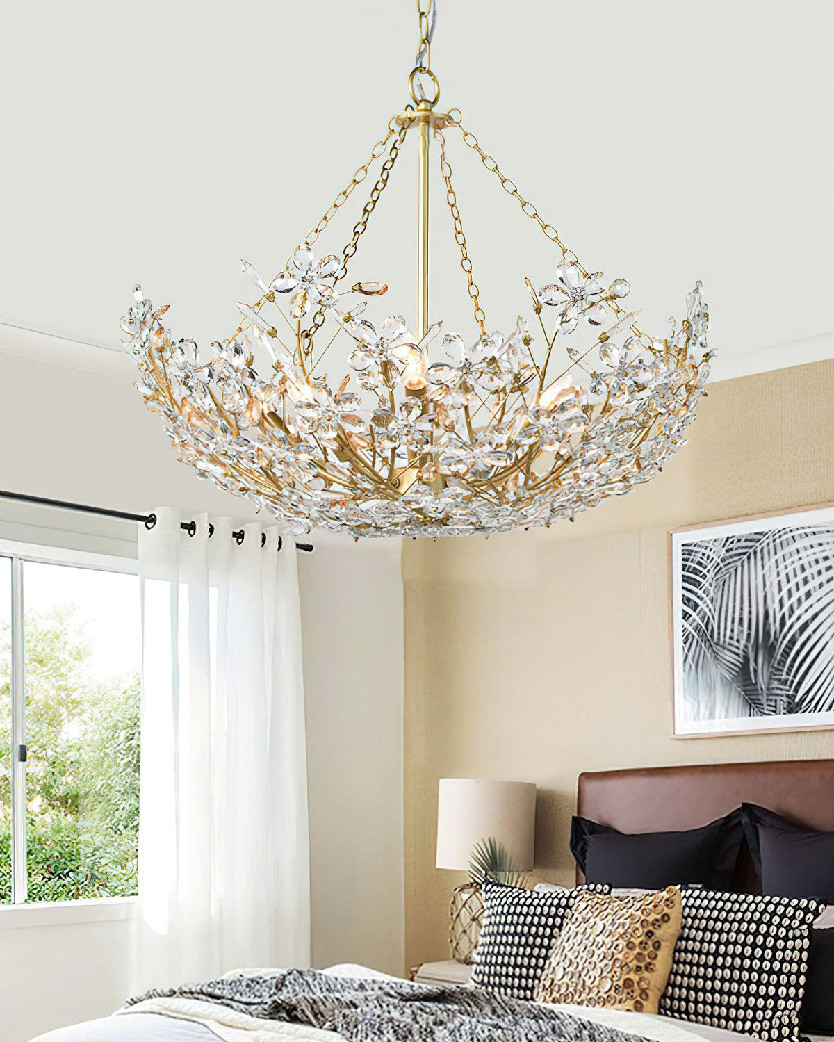 Flower Cluster Chandelier 19.7"