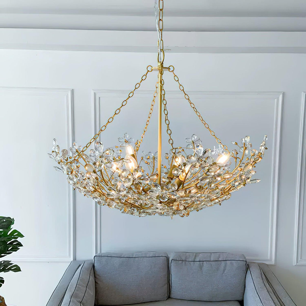 Flower Cluster Chandelier 19.7"