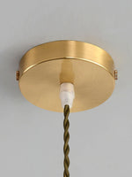 Flower Petal Glass Pendant Swag Light