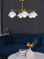 Flower Shade Brass Chandelier