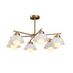 Flower Shade Brass Chandelier