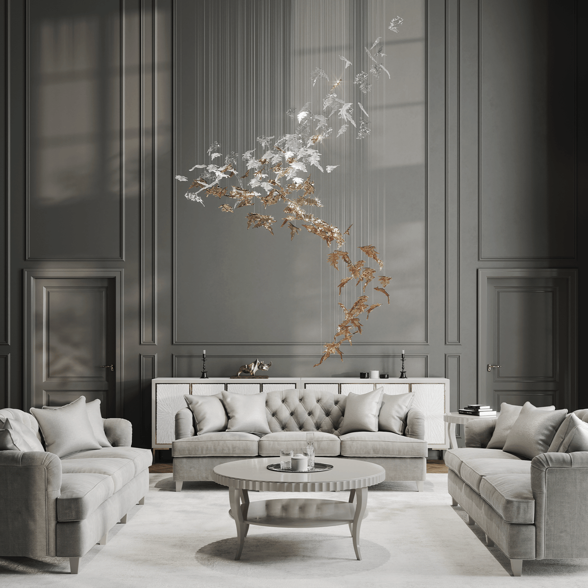 Flying Leaves Chandelier