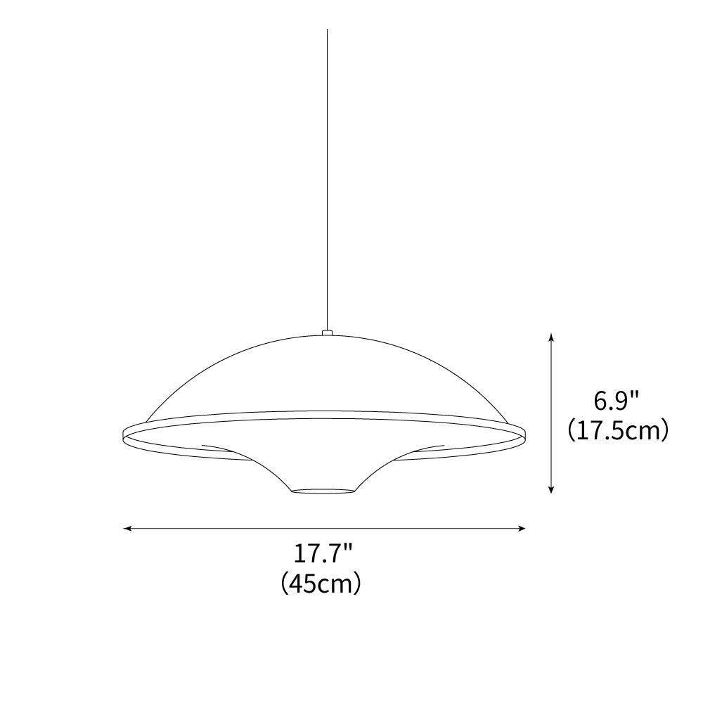 Foggy Saucer Pendant Lamp 17.7"
