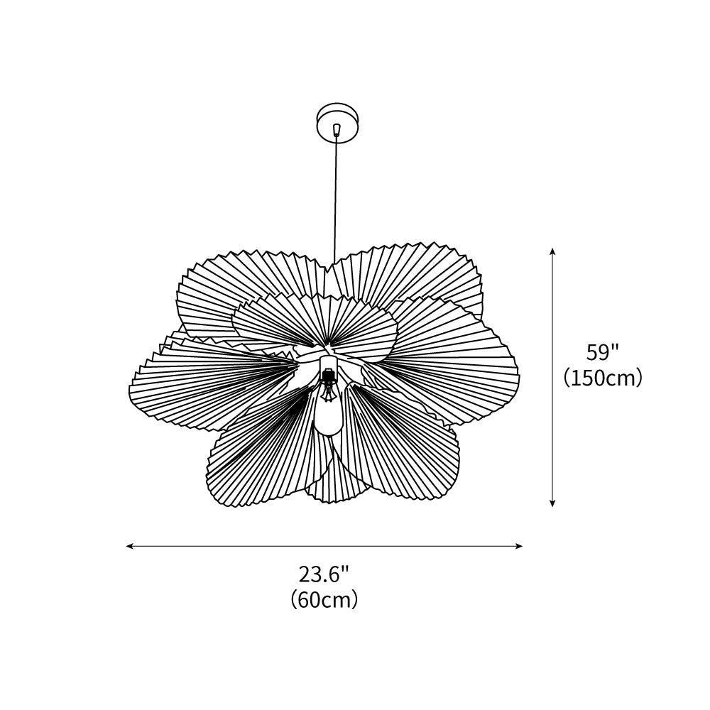 Folded Leaf Lotus Chandelier