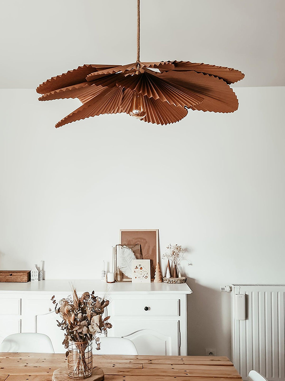 Folded Leaf Lotus Chandelier