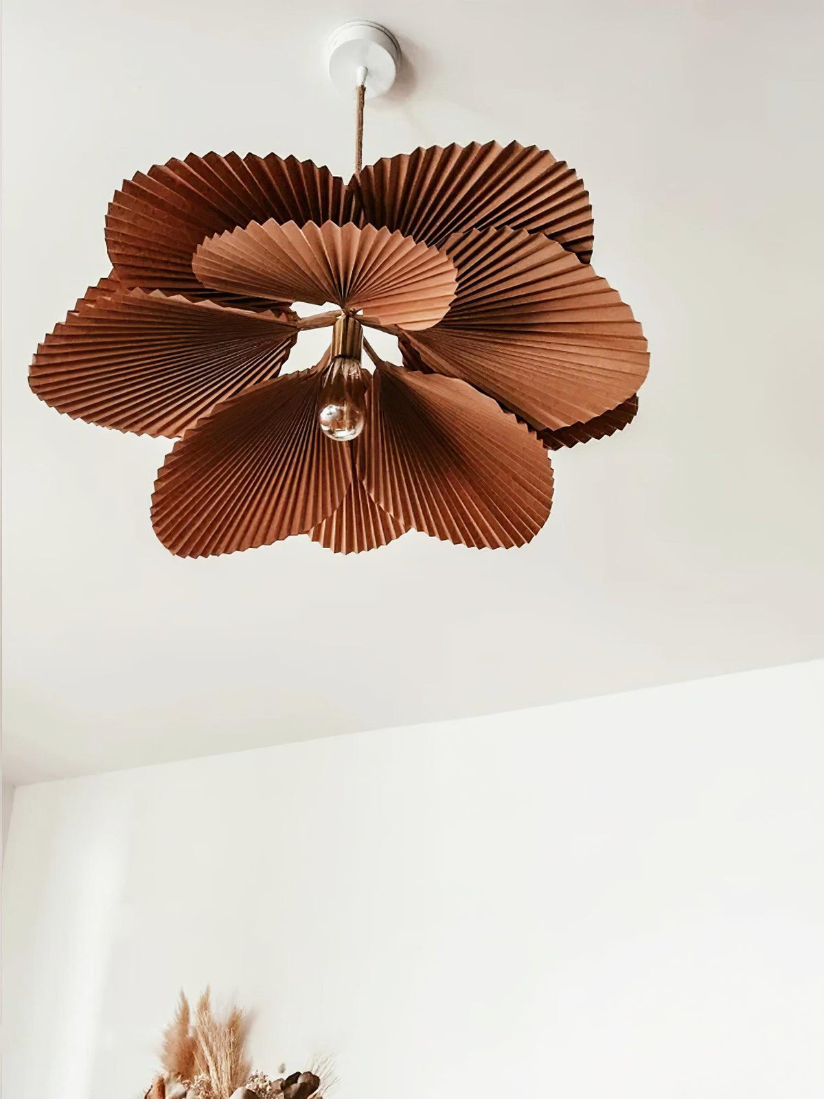 Folded Leaf Lotus Chandelier