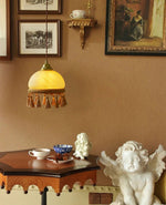 French Tassels Brass Pendant Swag Light