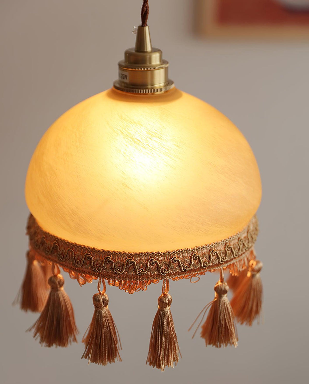 French Tassels Brass Pendant Swag Light