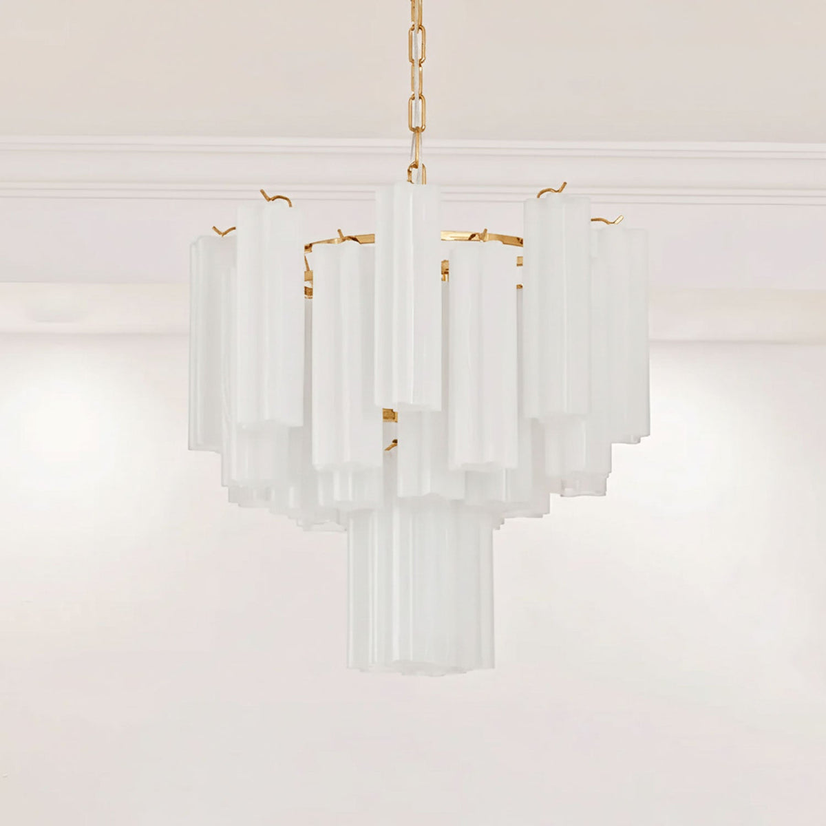 Frosted Glass Tubes Chandelier