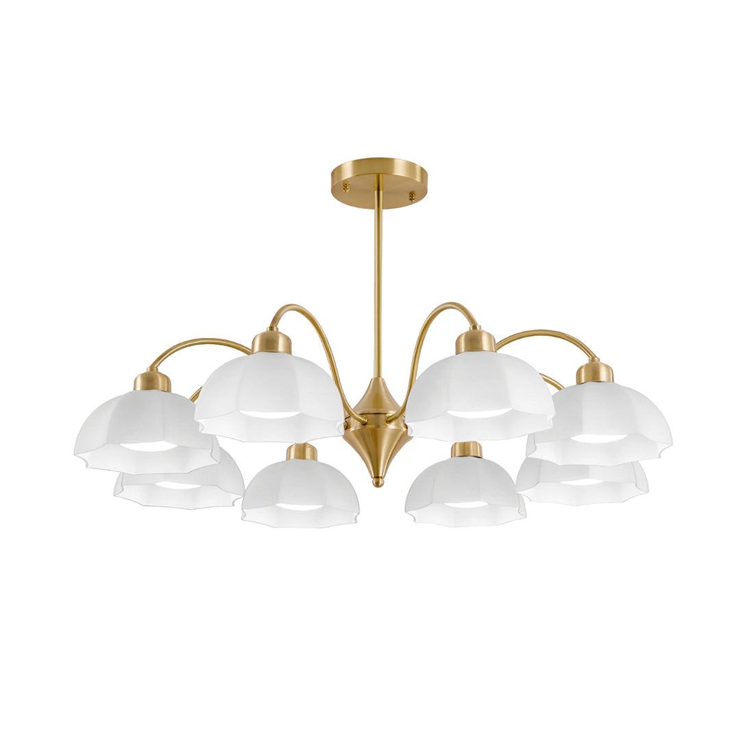 Frosted Glass Bell Chandelier