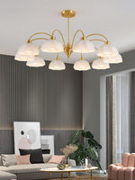 Frosted Glass Bell Chandelier