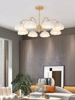 Frosted Glass Bell Chandelier