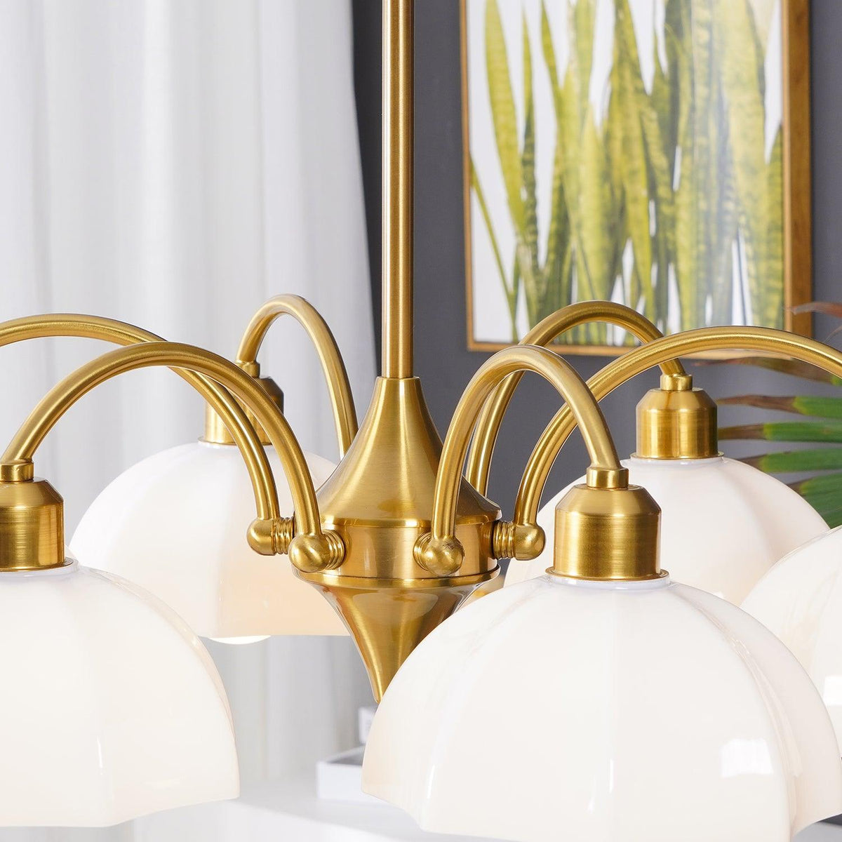 Frosted Glass Bell Chandelier