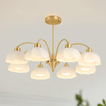 Frosted Glass Bell Chandelier
