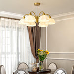 Frosted Glass Bell Chandelier