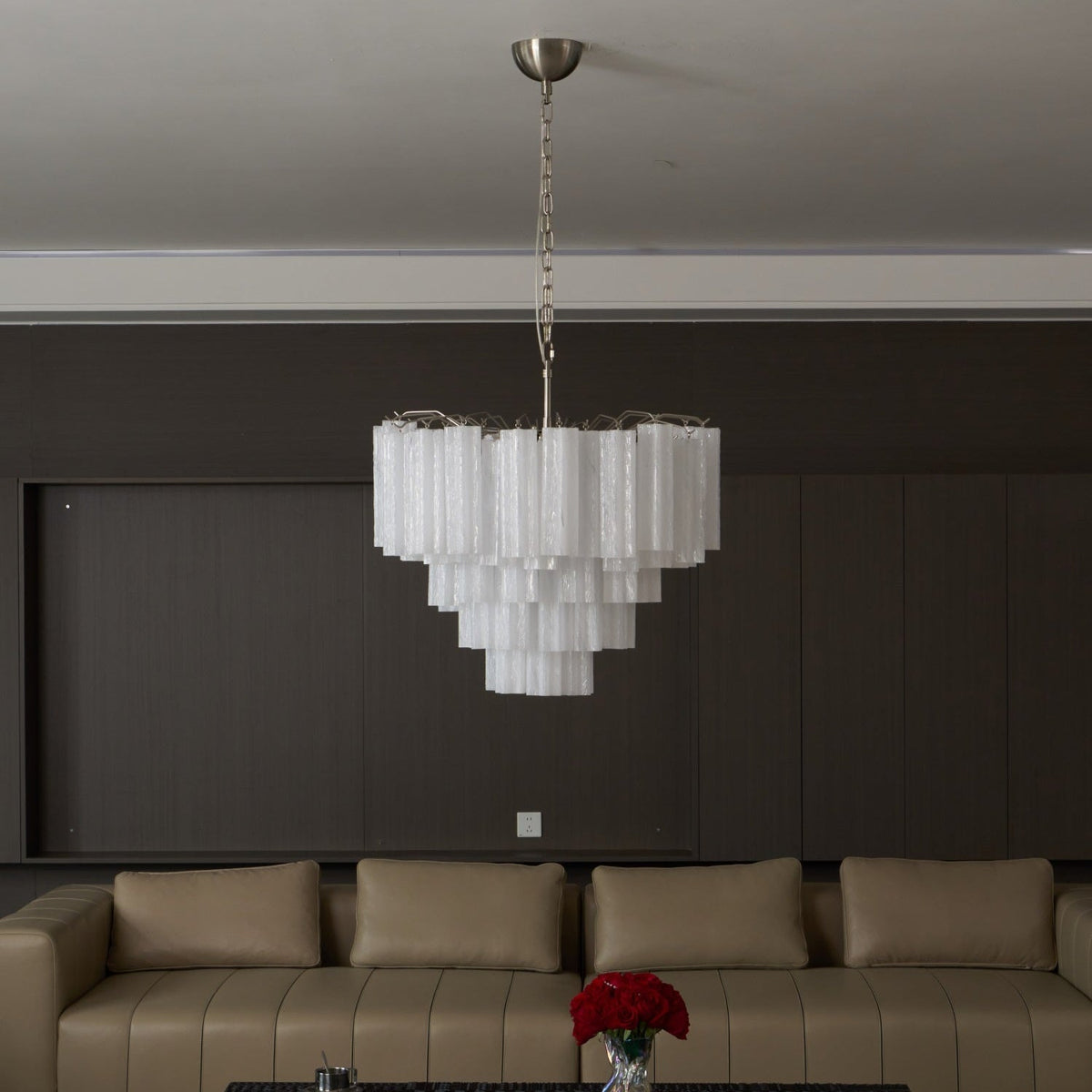 Frosted Murano Cascade Chandelier