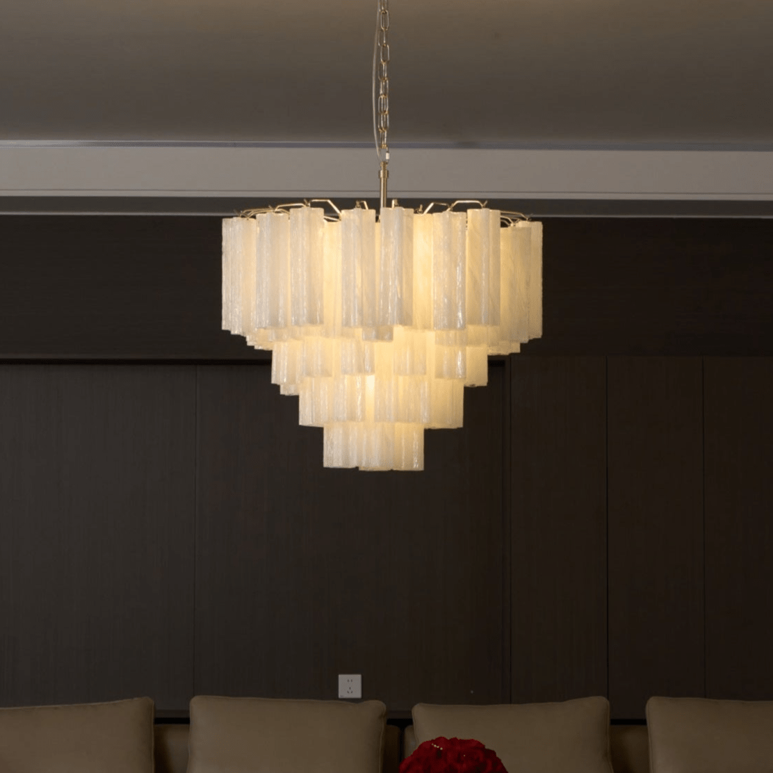 Frosted Murano Cascade Chandelier