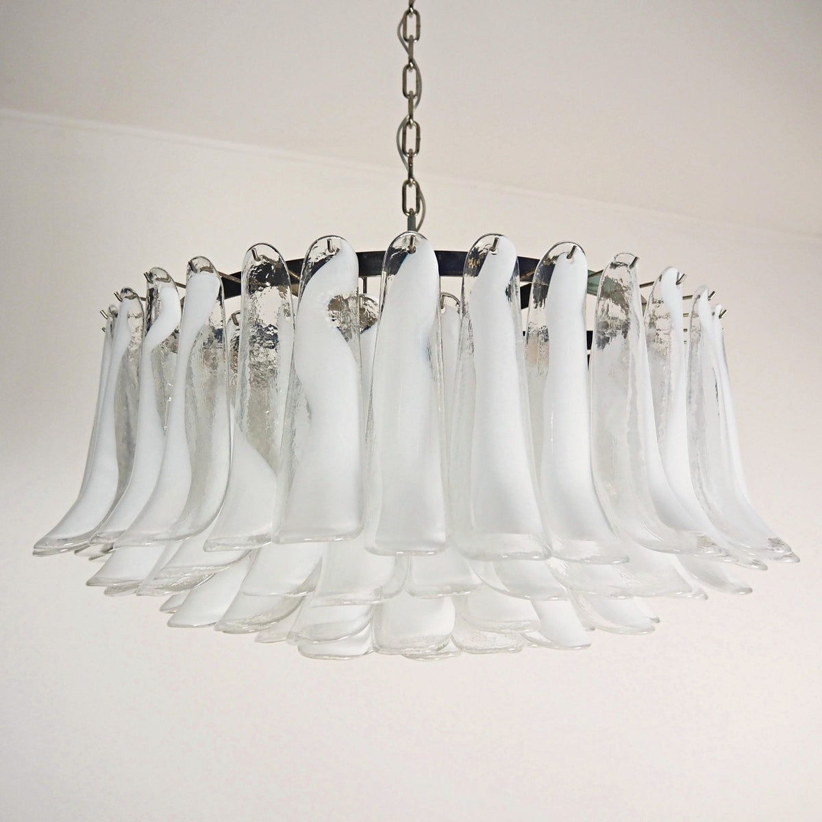 Petals White Murano Chandelier