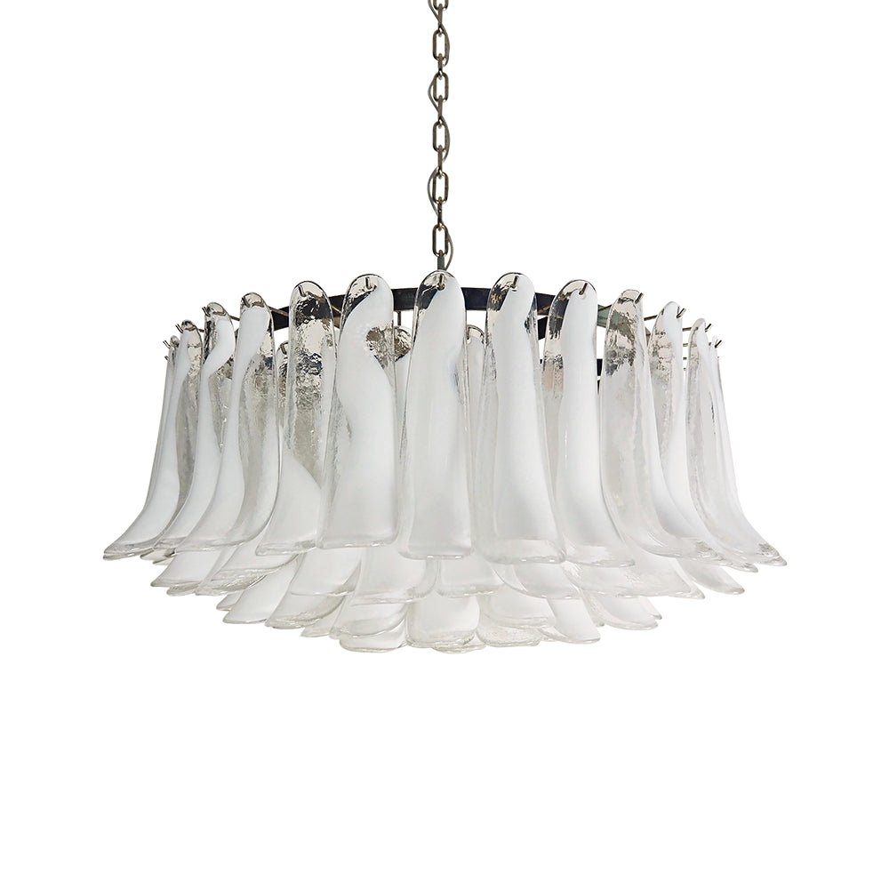 Petals White Murano Chandelier