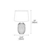 Geometric Ripple Table Lamp 13.8"