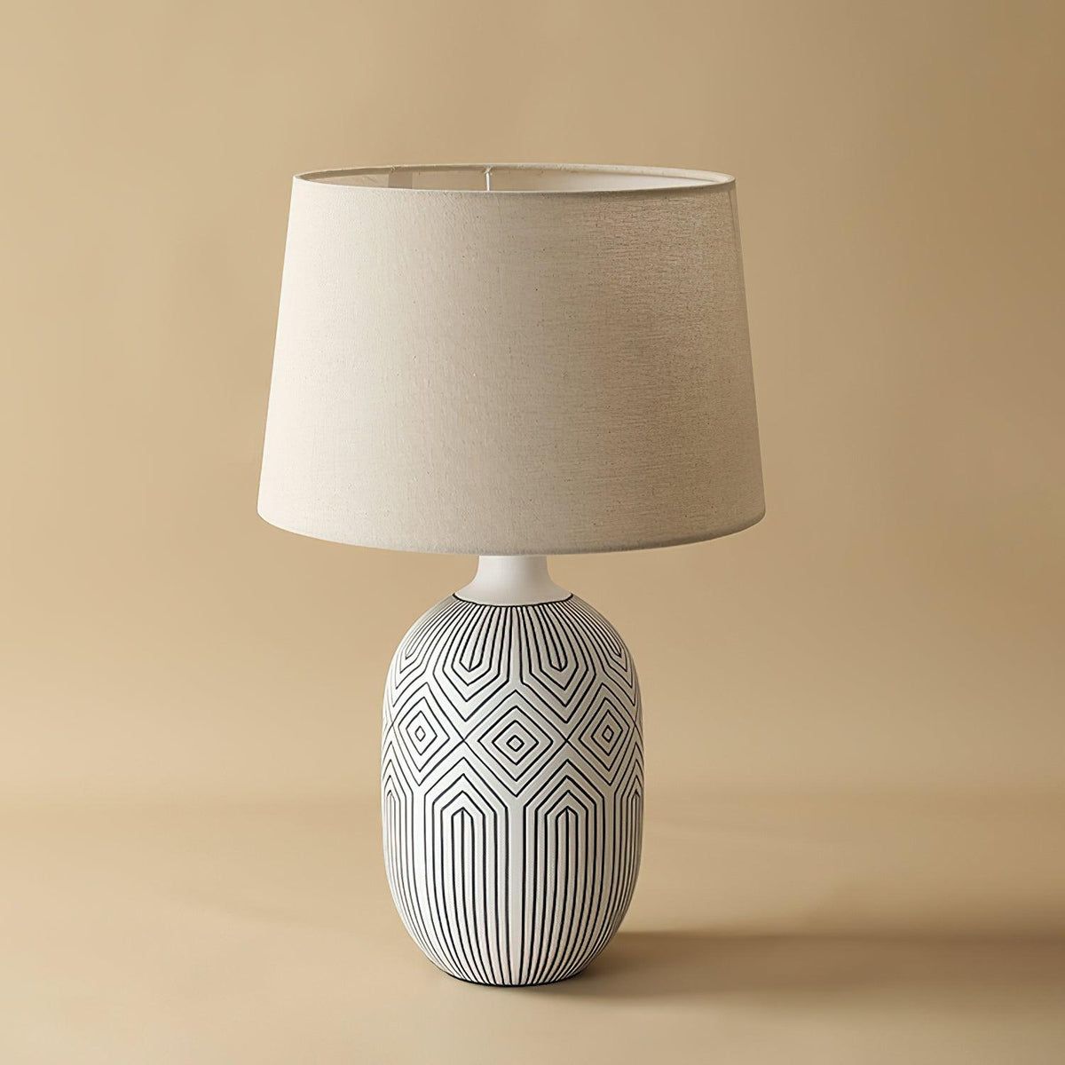 Geometric Ripple Table Lamp 13.8"
