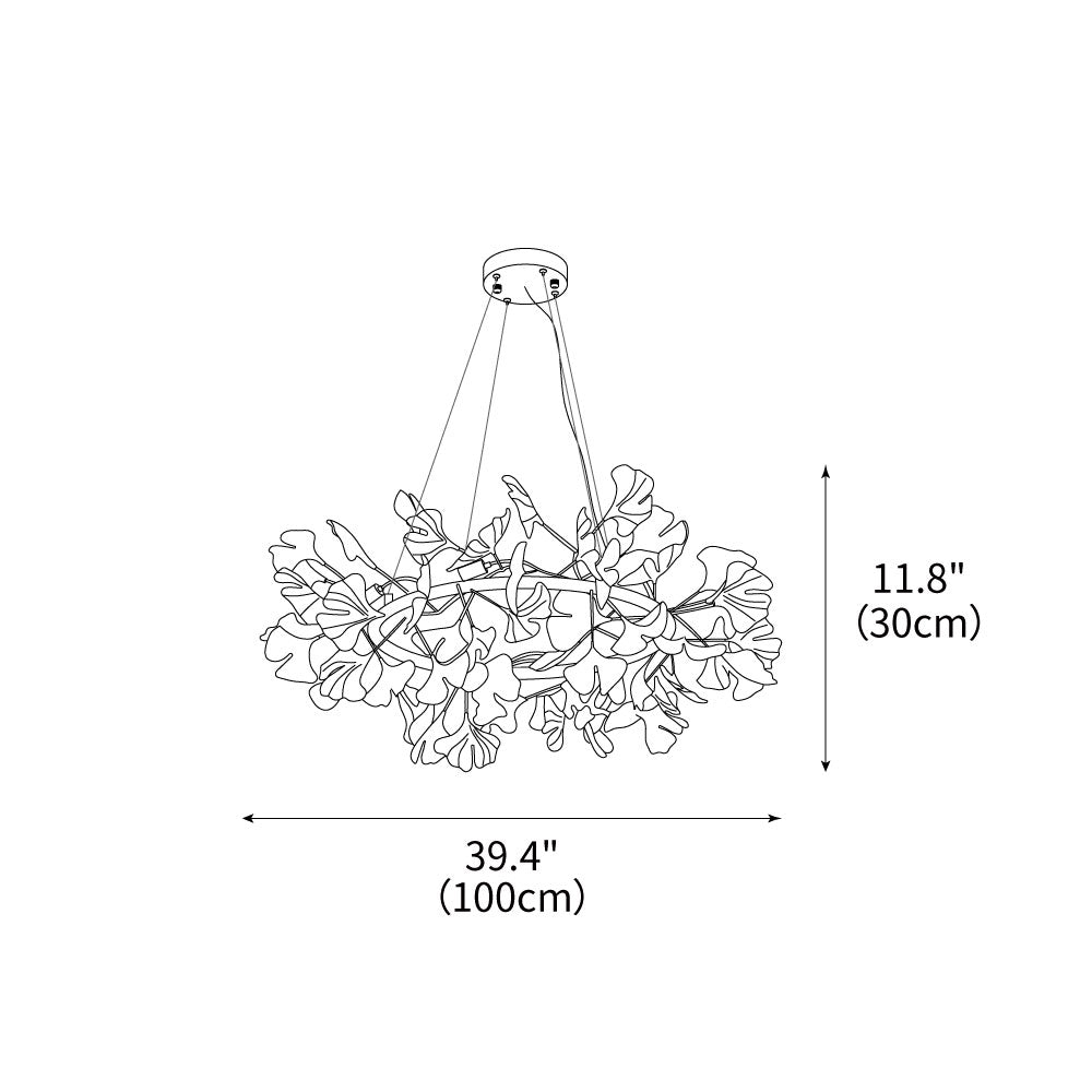 Gingko Chandelier O 23.6″