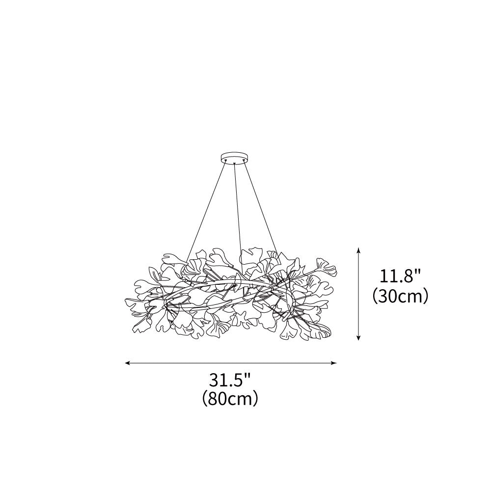 Gingko Chandelier U 23.6″