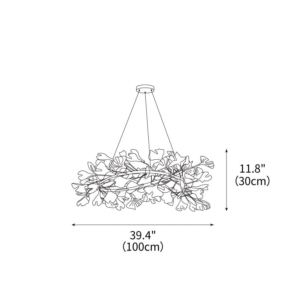 Gingko Chandelier U 23.6″
