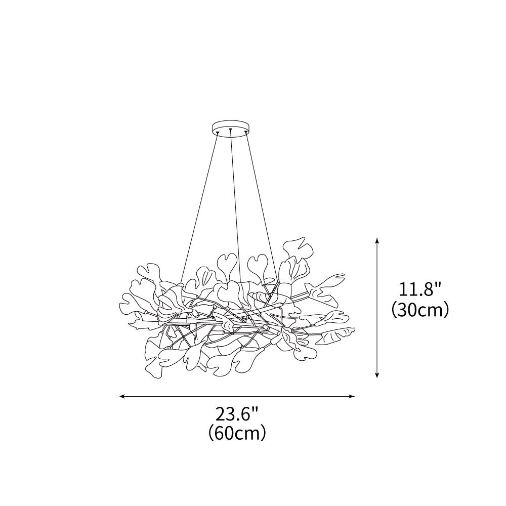 Gingko Chandelier U 23.6″