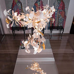 Modern Ginkgo Ceramic Chandelier