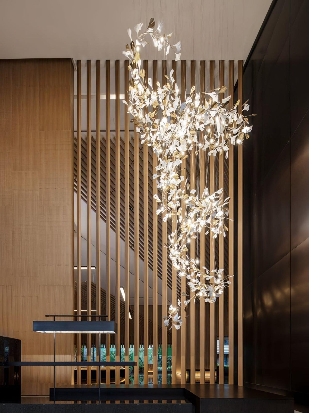 Ginkgo Leaf Cluster Chandelier