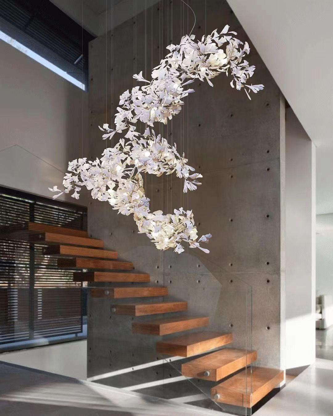 Ginkgo Leaf Cluster Chandelier