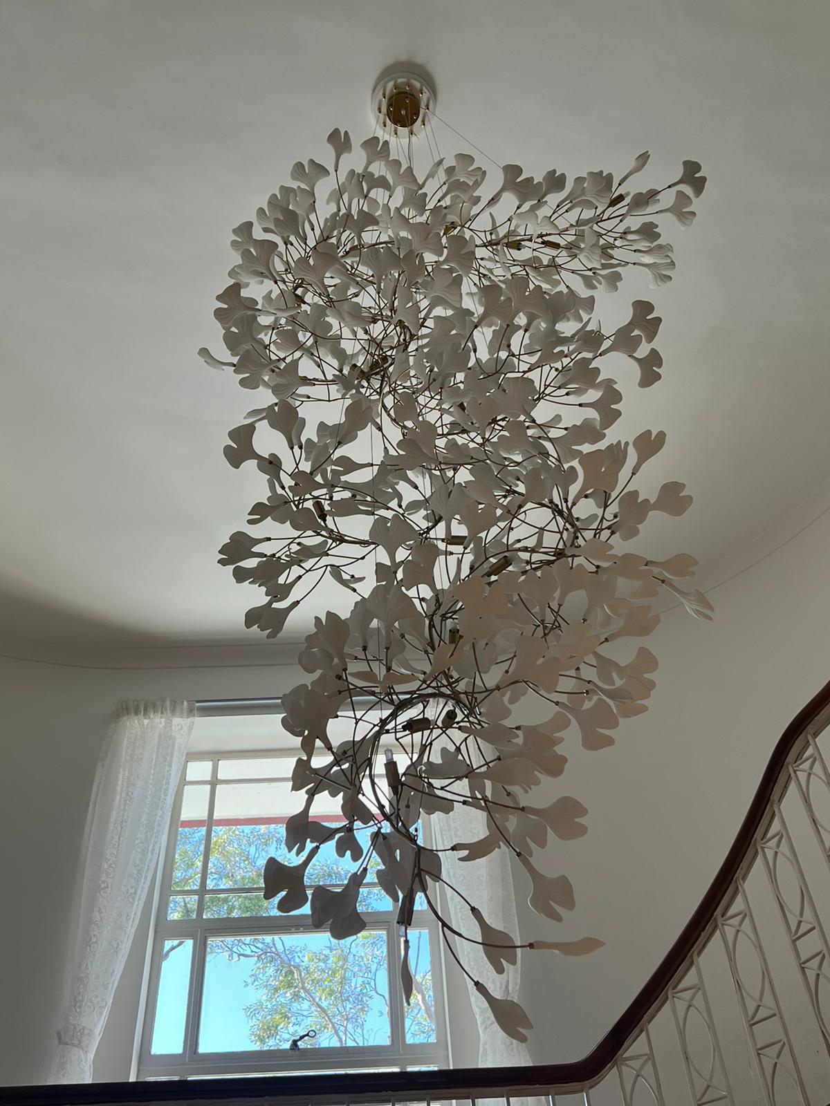 Ginkgo Leaf Cluster Chandelier