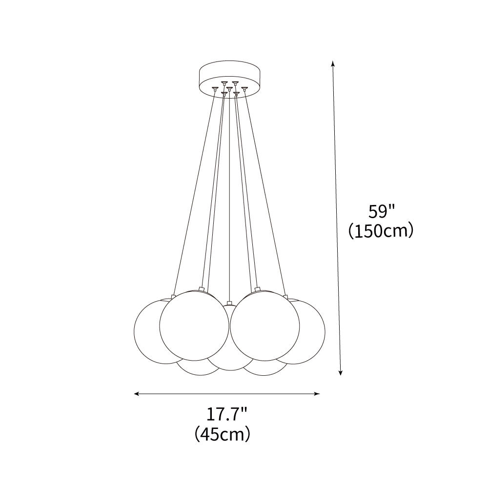 Glass Cluster Chandelier
